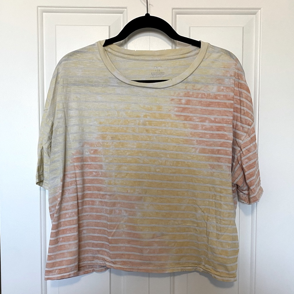 🎉5/$30 - Aerie striped tie-dye cropped tee